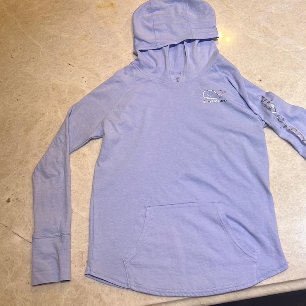 Girls 10-12 Vineyard Vines long sleeve hooded tee shirt